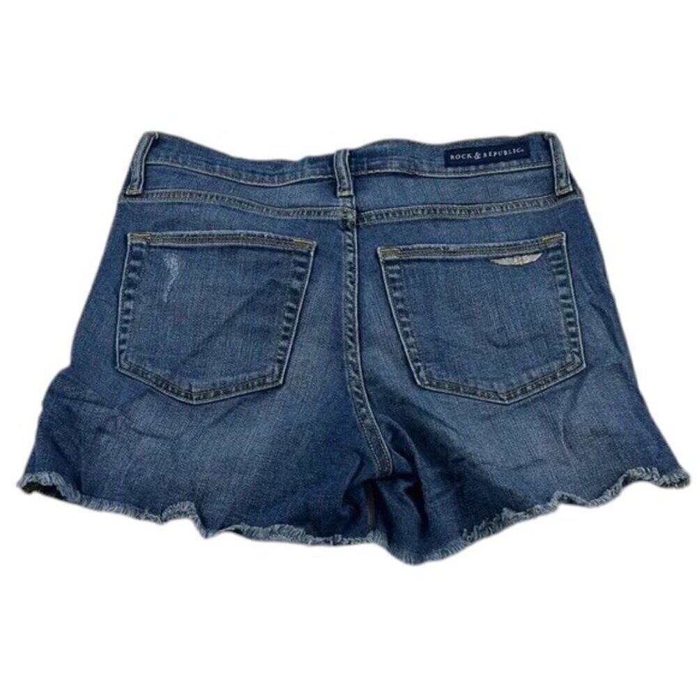 Rock & Republic Jeans Shorts Red, White Size 6 - Picture 2 of 12